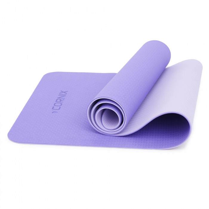 Коврик спортивный Cornix TPE 183 x 61 x 0.6 cм для йоги и фитнеса XR-0004 Violet/Purple