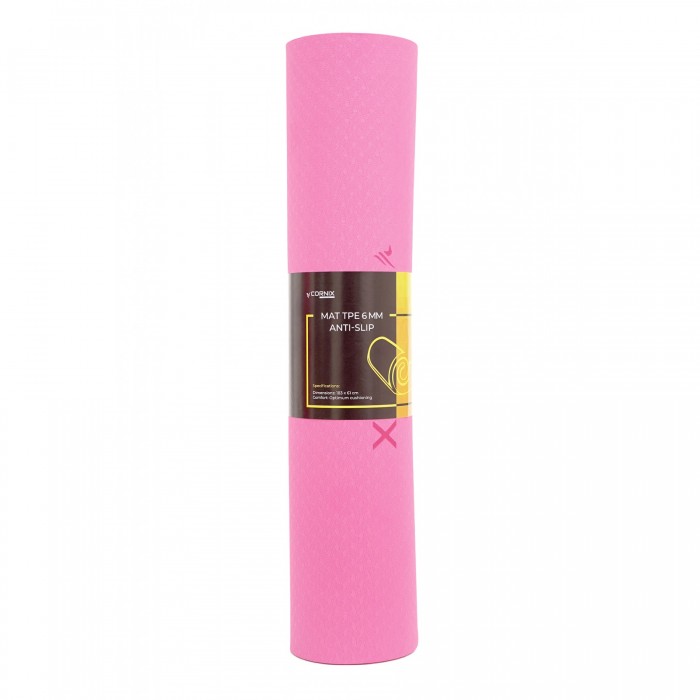 Коврик спортивный Cornix TPE 183 x 61 x 0.6 cм для йоги и фитнеса XR-0005 Pink/Rose
