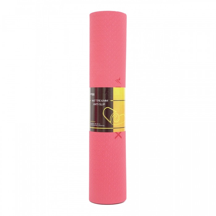 Коврик спортивный Cornix TPE 183 x 61 x 0.6 cм для йоги и фитнеса XR-0006 Red/Black
