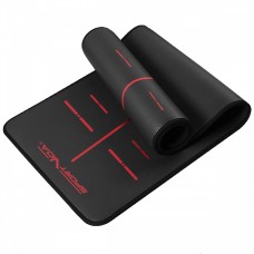 Килимок спортивний SportVida NBR 1 cм для йоги та фітнесу SV-HK0362 Black