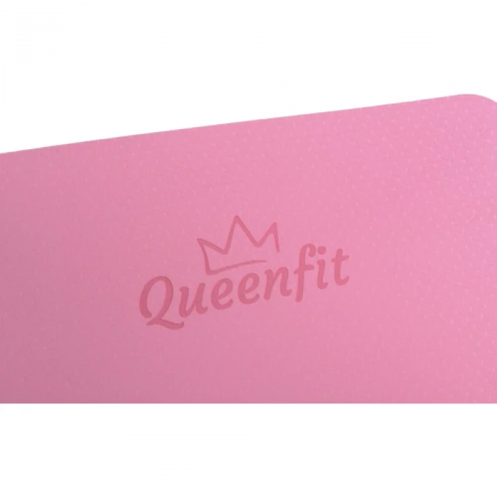 Килимок (мат) для фітнесу та йоги Queenfit ТРЕ 0,5 см рожевий