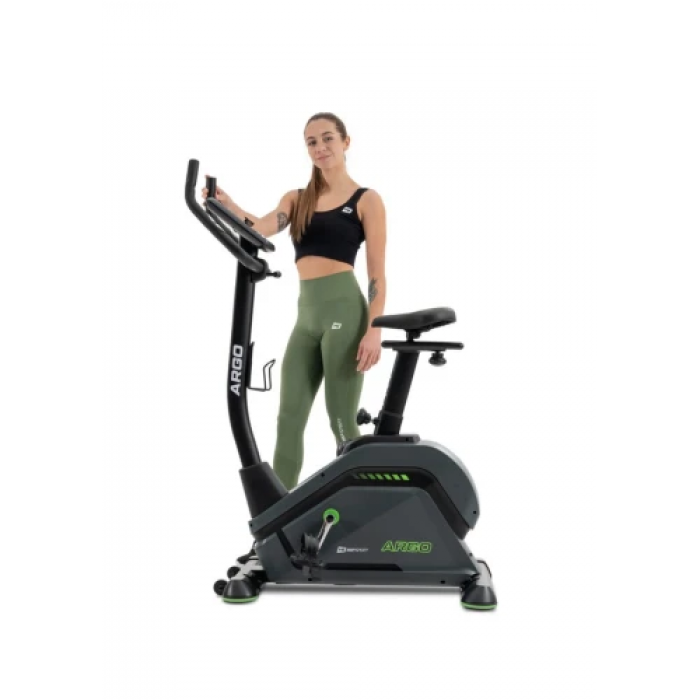 Велотренажер Hop-Sport HS-120H Argo чорно-зелений + мат