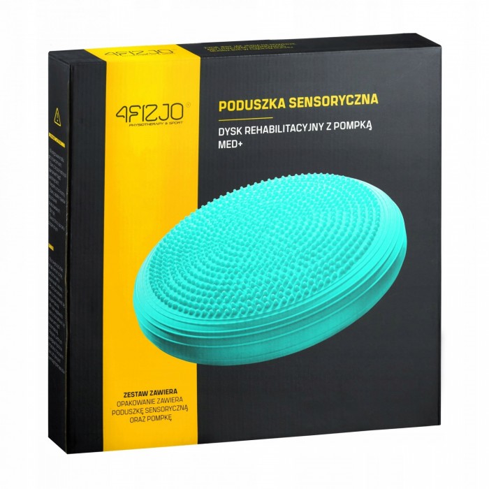 Балансувальна подушка-диск 4FIZJO MED+ 33 см сенсомоторна, масажна Mint (P-5907739313836)