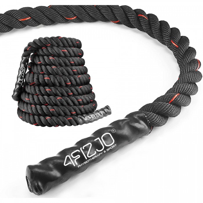 Канат тренувальний 4FIZJO Battle Rope 9 м для кросфіту Black (P-5907739312242)