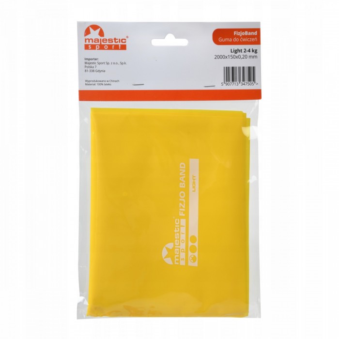 Лента-эспандер Majestic Sport FizjoBand 200 х 15 см для спорта и реабилитации 2-4 кг 34750