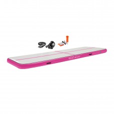Мат гімнастичний надувний 4FIZJO Air Track Mat 400 x 100 x 15 см White/Pink (P-5907739311788)