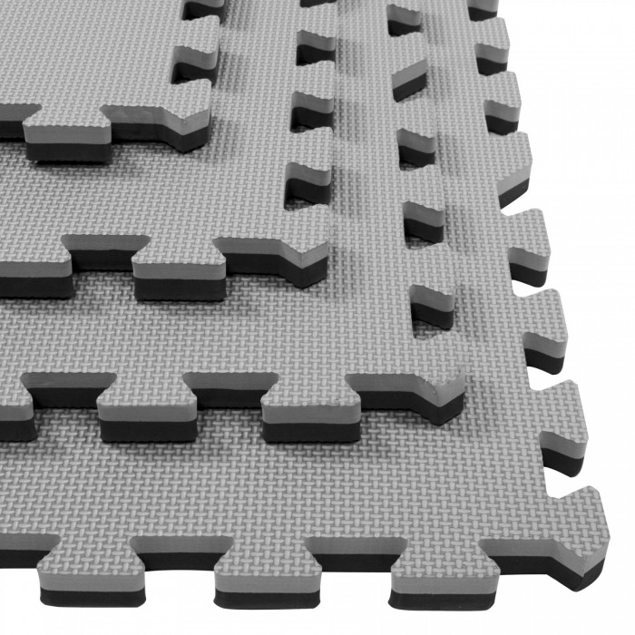 Мат-пазл (ластівчин хвіст) Springos Mat Puzzle EVA 120 x 120 x 2 см FM0009 Black/Grey
