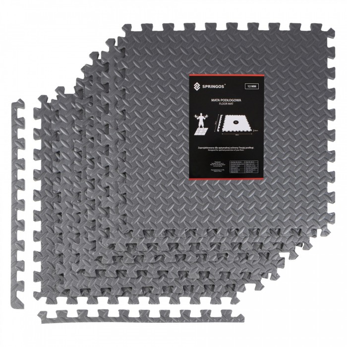 Мат-пазл (ласточкин хвост) Springos Mat Puzzle EVA 180 x 120 x 1.2 cм FM0005A Graphite Мат-пазл (ласточкин хвост) Springos Mat Puzzle EVA 180 x 120 x 1.2 cм FM0005A Graphite