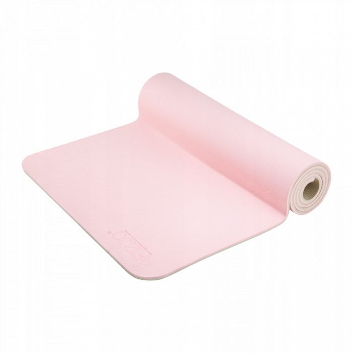 Килимок (мат) спортивний 4FIZJO TPE 180 x 60 x 0.6 см для йоги та фітнесу Pink/Grey (P-5907739317063)