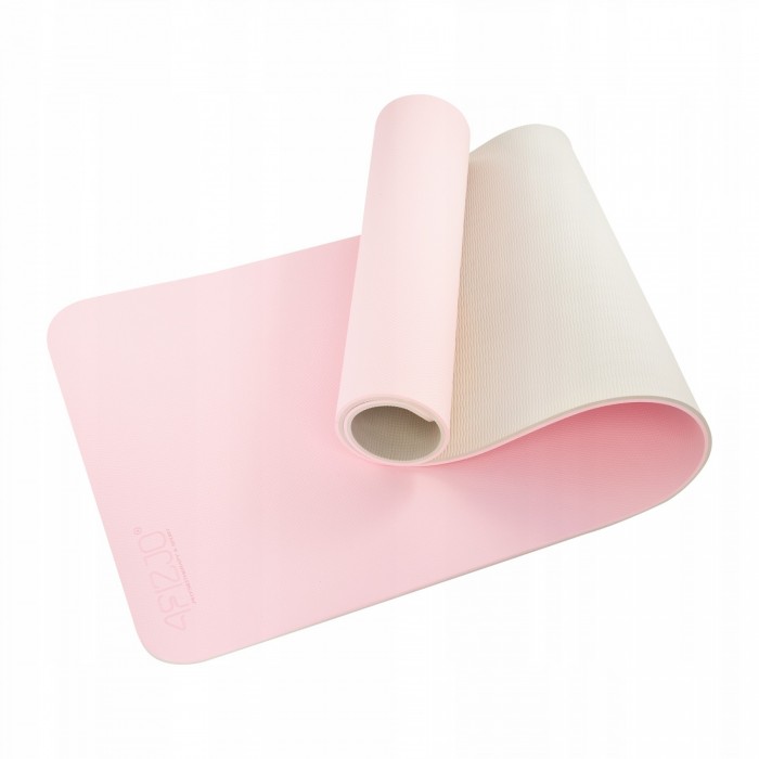 Килимок (мат) спортивний 4FIZJO TPE 180 x 60 x 0.6 см для йоги та фітнесу Pink/Grey (P-5907739317063)