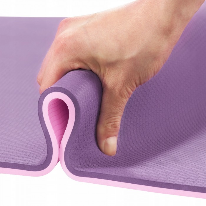 Килимок (мат) спортивний 4FIZJO TPE 180 x 60 x 1 см для йоги та фітнесу Violet/Pink (P-5907739316967)