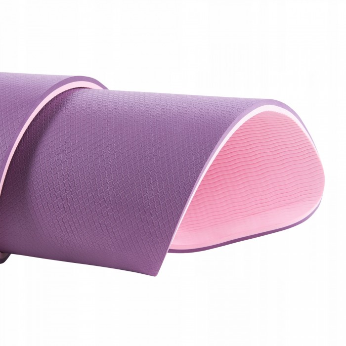 Килимок (мат) спортивний 4FIZJO TPE 180 x 60 x 1 см для йоги та фітнесу Violet/Pink (P-5907739316967)