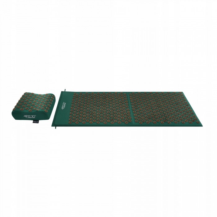 Коврик акупунктурный с подушкой 4FIZJO Ergo Mat XL Аппликатор Кузнецова Navi Green/Gold (P-5907739315083)