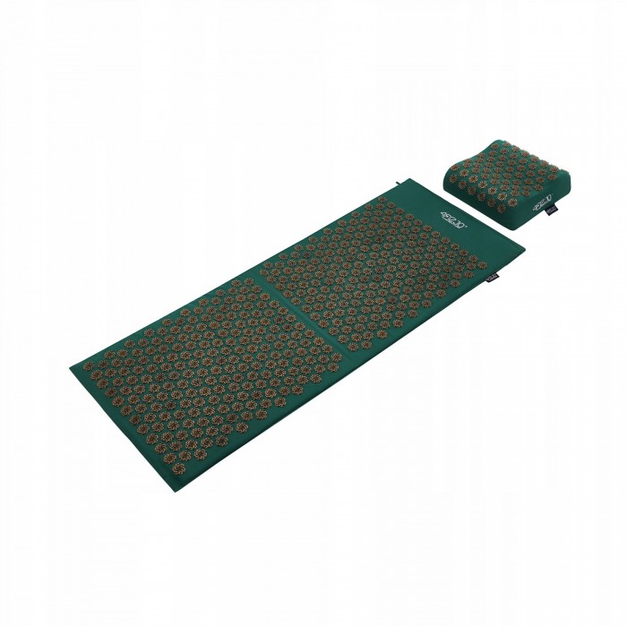 Коврик акупунктурный с подушкой 4FIZJO Ergo Mat XL Аппликатор Кузнецова Navi Green/Gold (P-5907739315083)