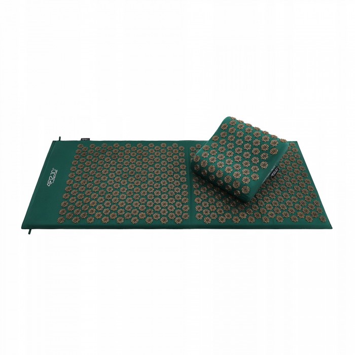 Коврик акупунктурный с подушкой 4FIZJO Ergo Mat XL Аппликатор Кузнецова Navi Green/Gold (P-5907739315083)