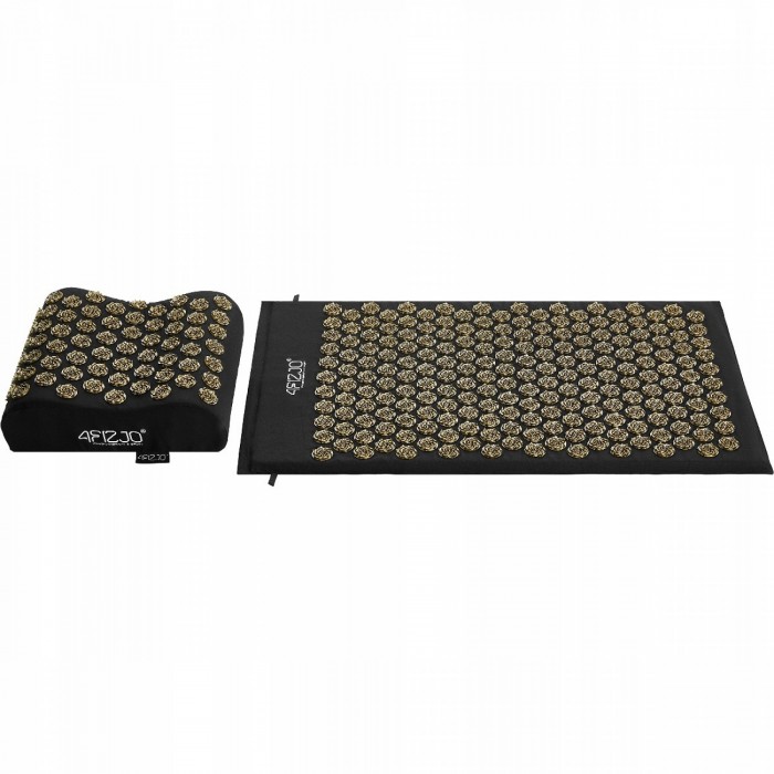 Килимок акупунктурний з подушкою 4FIZJO Ergo Mat Аплікатор Кузнєцова Black/Gold (P-5907739313881)