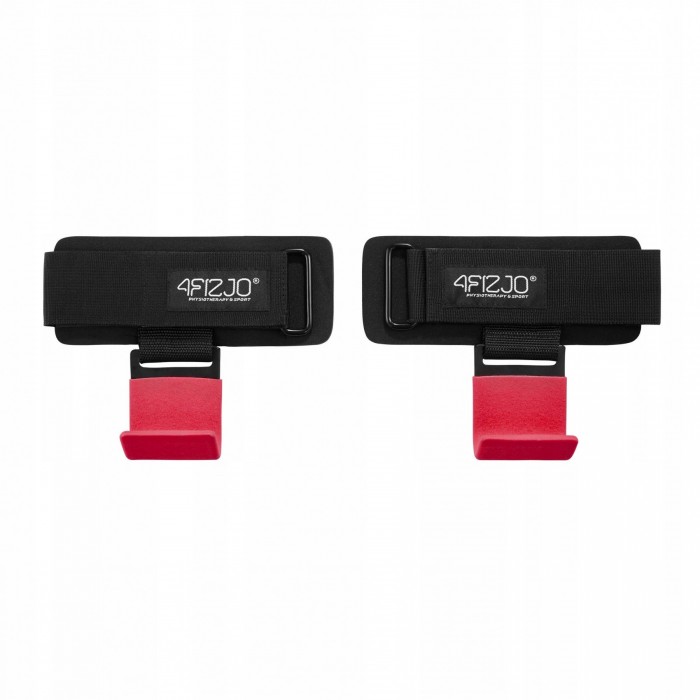 Гачки для перекладини та тяги 4FIZJO Hooks Black/Red (P-5907739314789)