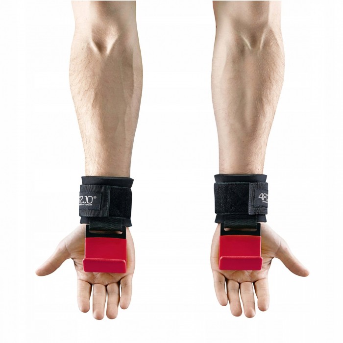 Гачки для перекладини та тяги 4FIZJO Hooks Black/Red (P-5907739314789)