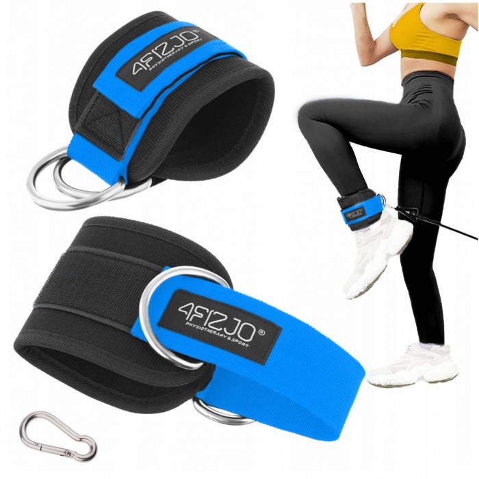 Манжети для тяги 4FIZJO Ankle Strap 2 шт Black/Blue (P-5907739314833) Манжети для тяги 4FIZJO Ankle Strap 2 шт Black/Blue (P-5907739314833)