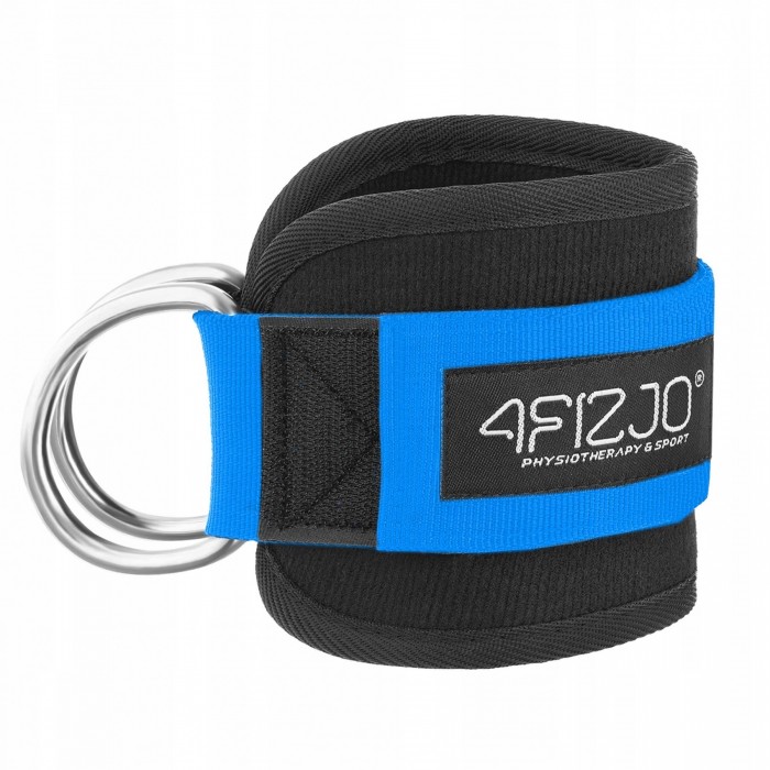 Манжети для тяги 4FIZJO Ankle Strap 2 шт Black/Blue (P-5907739314833)