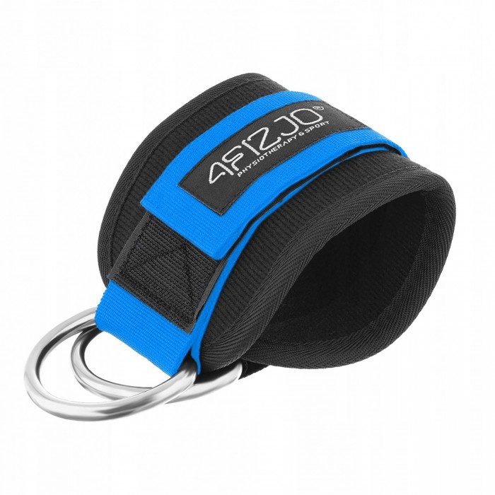 Манжети для тяги 4FIZJO Ankle Strap 2 шт Black/Blue (P-5907739314833)