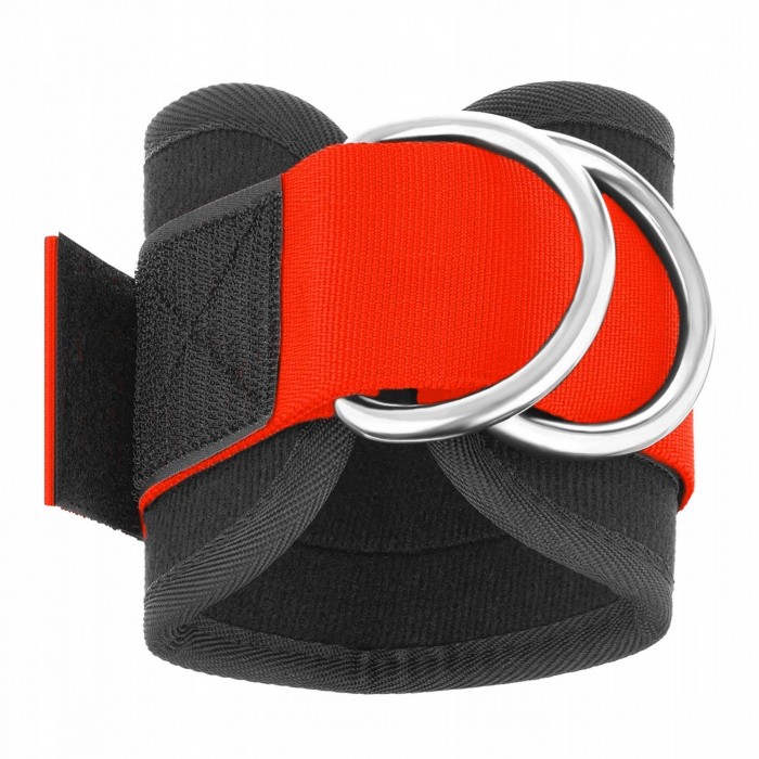 Манжети для тяги 4FIZJO Ankle Strap 2 шт Black/Red (P-5907739314819)