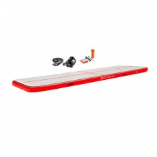 Мат гімнастичний надувний 4FIZJO Air Track Mat 600 x 100 x 15 см White/Red (P-5907739311801)