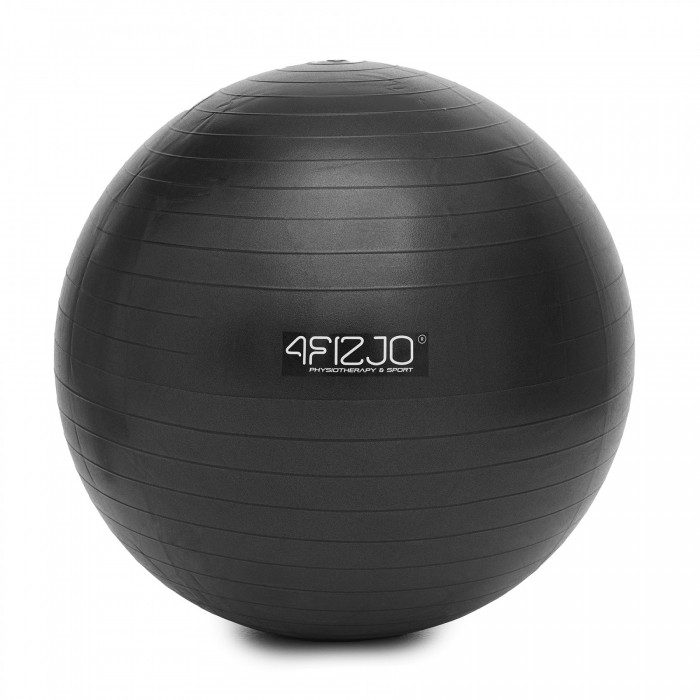 М&#039;яч для фітнесу (фітбол) 4FIZJO 55 см Anti-Burst Black (P-5907739316257)