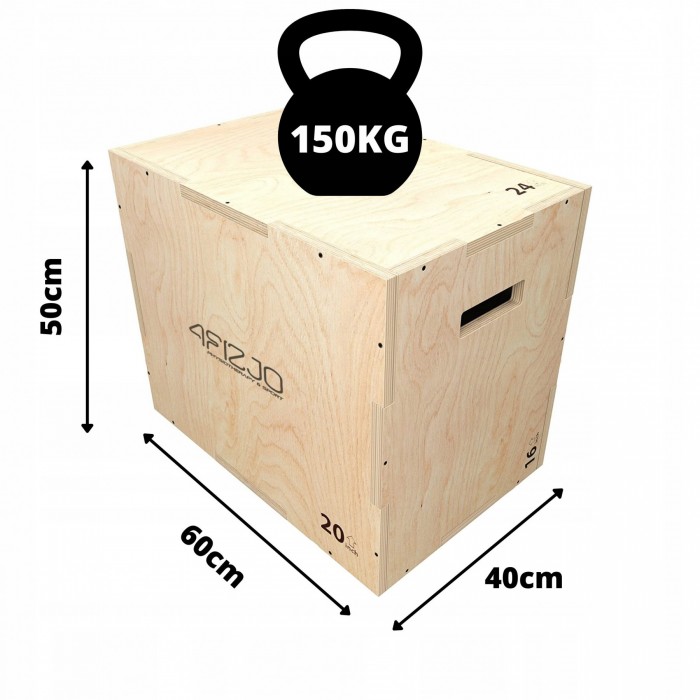 Плиометрический бокс 4FIZJO 3 в 1 60 x 50 x 40 см деревянный (P-5907739315403)