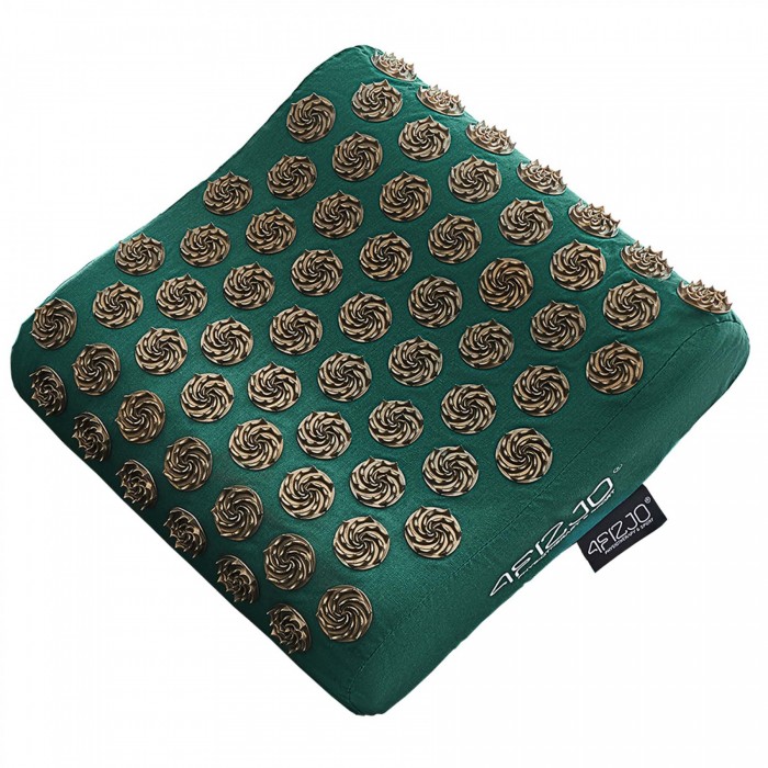 Подушка акупунктурна 4FIZJO Ergo Аплікатор Кузнєцова Navy Green/Gold (P-5907739316912)