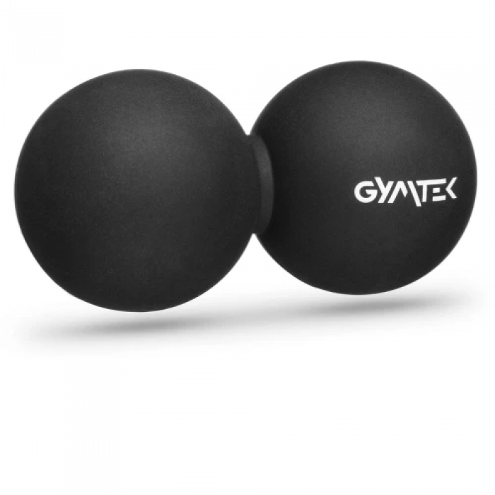 Масажний м&#39;яч Gymtek 63 мм подвійний чорний