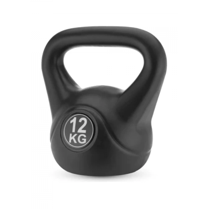 Гиря вінілова Gymtek 12 кг чорний