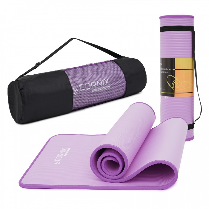Килимок спортивний Cornix NBR 183 x 61 x 1 см для йоги та фітнесу XR-0093 Purple/Purple Килимок спортивний Cornix NBR 183 x 61 x 1 см для йоги та фітнесу XR-0093 Purple/Purple