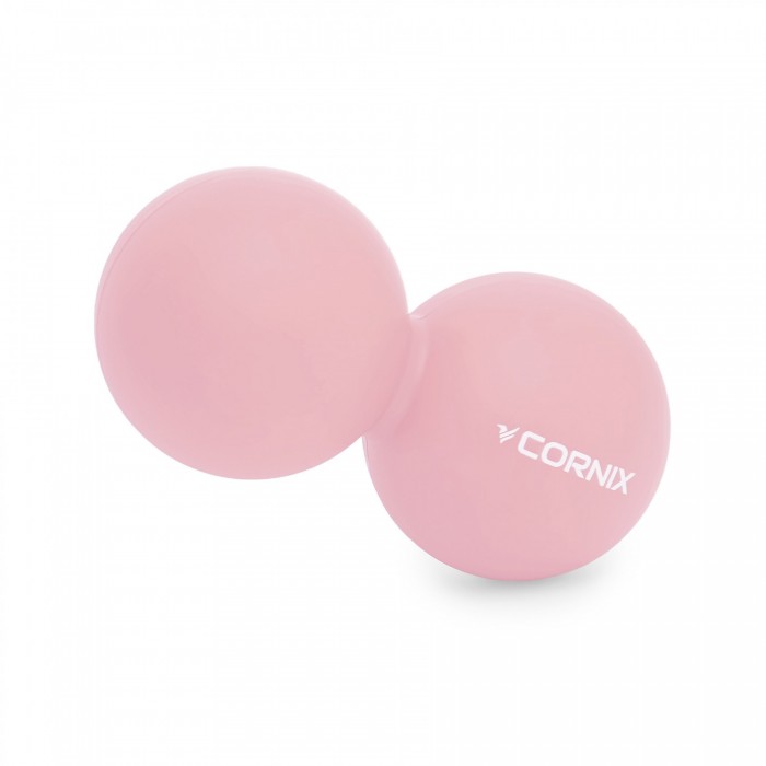 Массажный мяч Cornix Lacrosse DuoBall 6.3 x 12.6 см XR-0116 Coral