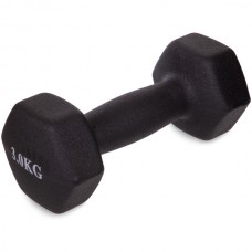 Гантель для фітнесу 3 кг 1шт неопренова Generation Fitness VDD-02-3кг чорна