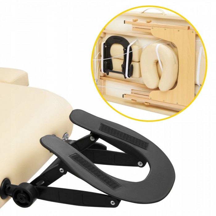 Масажний стіл складний 4FIZJO Massage Table Wood W60 Beige (P-5907739318350)