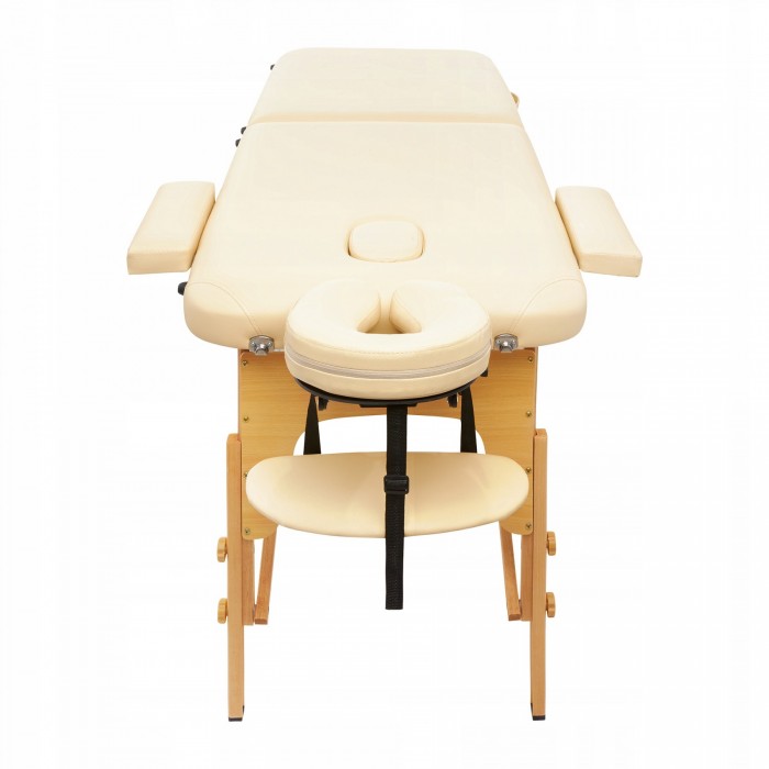 Масажний стіл складний 4FIZJO Massage Table Wood W70 Beige (P-5907739318343)