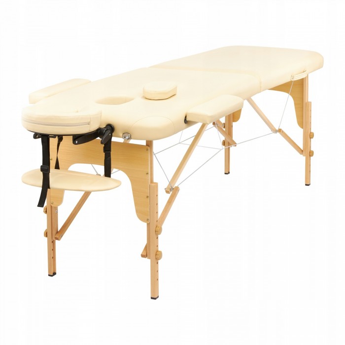 Масажний стіл складний 4FIZJO Massage Table Wood W70 Beige (P-5907739318343)