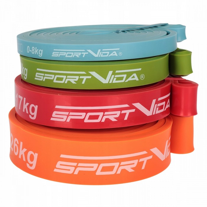 Еспандер-петля SportVida Power Band 4 шт 0-26 кг (гума для фітнесу та спорту) SV-HK0341