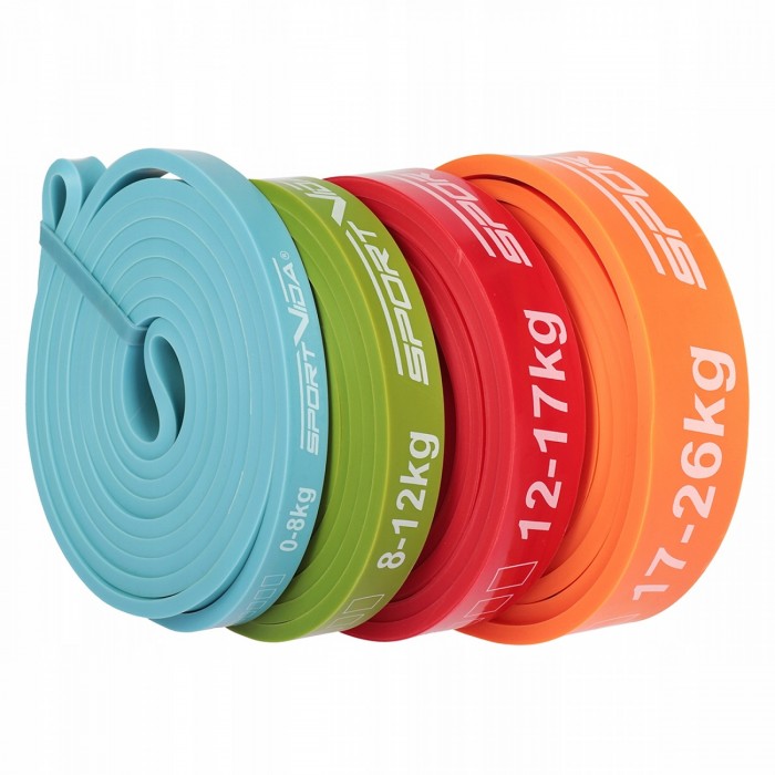 Еспандер-петля SportVida Power Band 4 шт 0-26 кг (гума для фітнесу та спорту) SV-HK0341