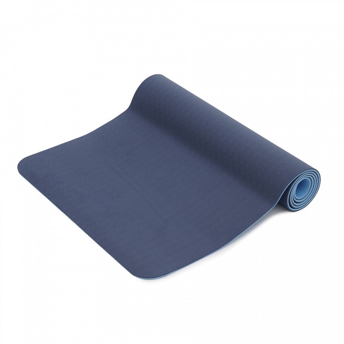 Коврик (мат) спортивный SportVida TPE 183 x 61 x 0.4 см для йоги и фитнеса SV-EZ0053 Blue/Sky Blue