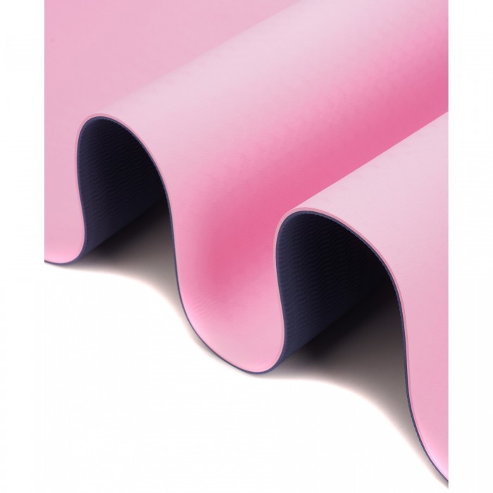 Килимок (мат) спортивний SportVida TPE 183 x 61 x 0.4 см для йоги та фітнесу SV-EZ0054 Pink/Blue