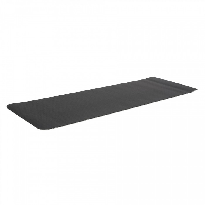 Коврик (мат) спортивный SportVida TPE 183 x 61 x 0.6 см для йоги и фитнеса SV-EZ0057 Black/Grey