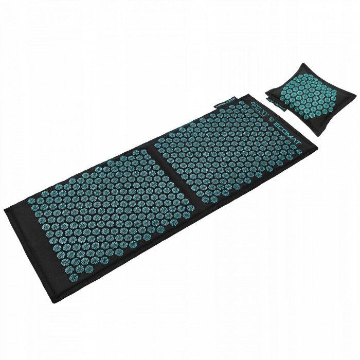 Килимок акупунктурний з подушкою 4FIZJO Eco Mat XL Аплікатор Кузнєцова Black/Blue (P-5907739317452)
