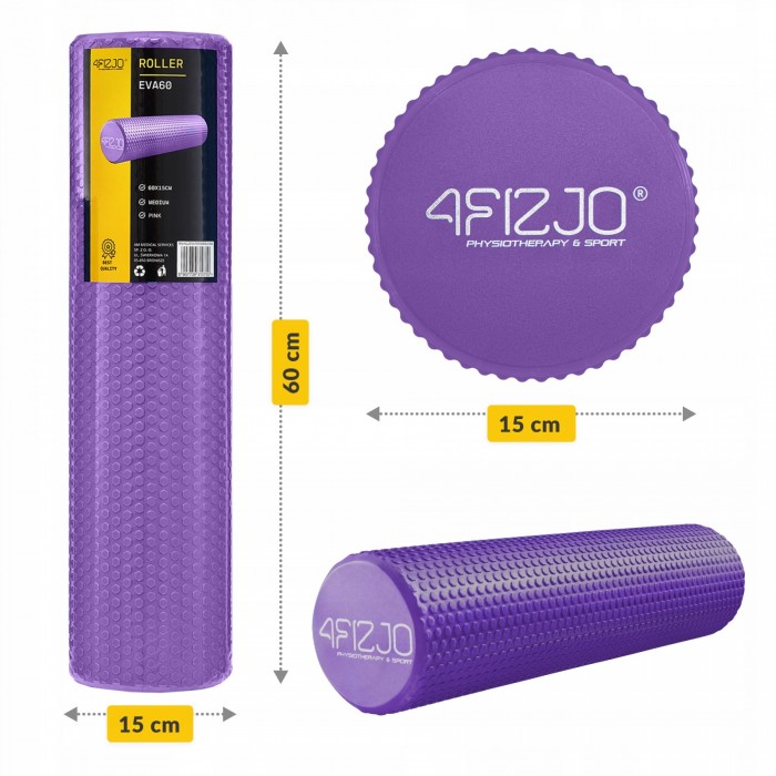 Массажный ролик 4FIZJO CARE+ EVA 60 x 15 см (валик, роллер) Purple (P-5907739314390)