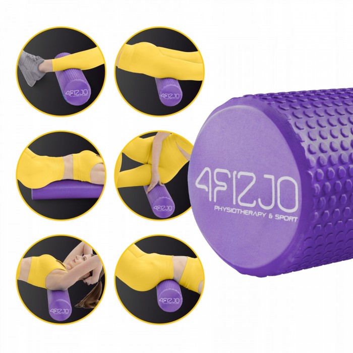 Массажный ролик 4FIZJO CARE+ EVA 60 x 15 см (валик, роллер) Purple (P-5907739314390)