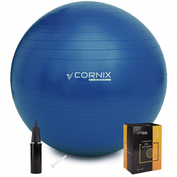 Мяч для фитнеса (фитбол) Cornix 85 см Anti-Burst XR-0249 Blue Мяч для фитнеса (фитбол) Cornix 85 см Anti-Burst XR-0249 Blue