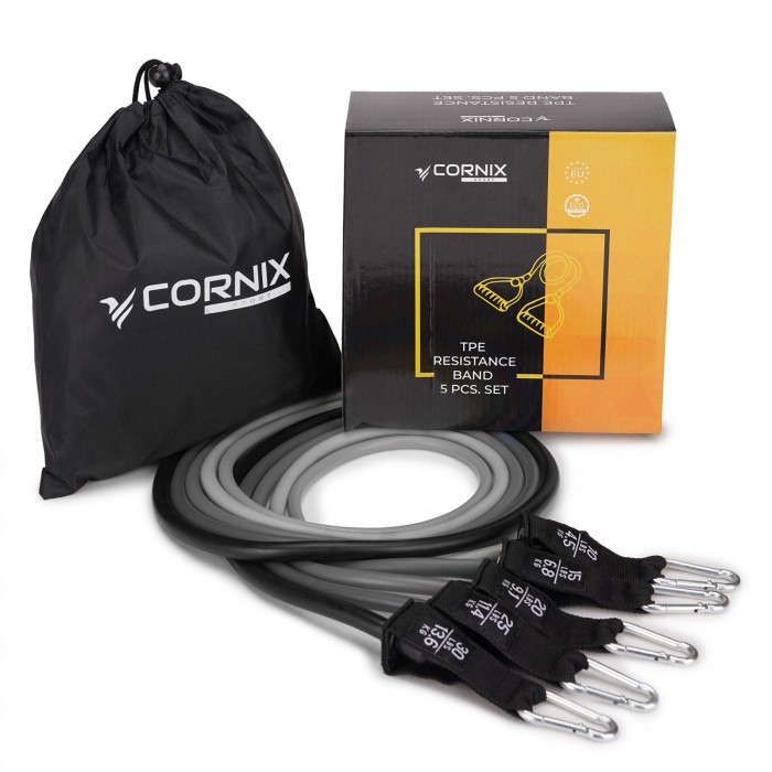 Набор трубчатых эспандеров Cornix 5 шт 4.5-13.6 кг XR-0257
