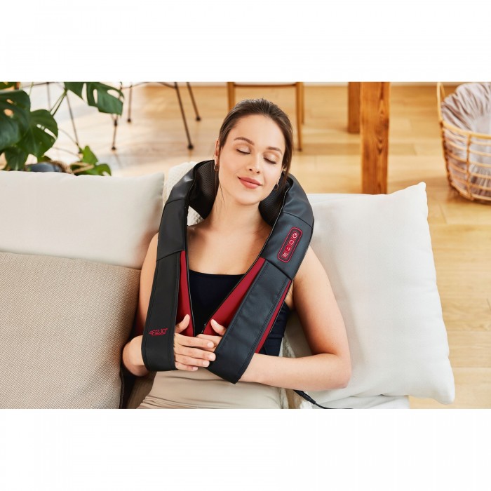 Накидка-масажер 4FIZJO Shiatsu Pro+ для шиї та спини Black/Red (P-5907739319074)