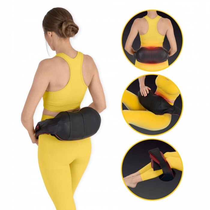 Накидка-масажер 4FIZJO Shiatsu Pro+ для шиї та спини Black/Red (P-5907739319074)